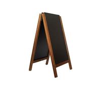Chevalet stop trottoir avec 2 ardoises amovibles cadre bois chêne dimensions 117 x 60 cm