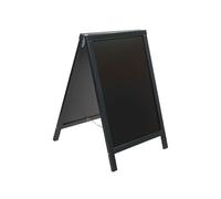 Chevalet stop trottoir avec cadre bois couleur anthracite dimensions 85 x 55 cm