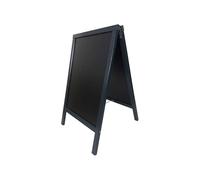 Chevalet stop trottoir avec cadre bois couleur anthracite dimensions 90 x 55 cm