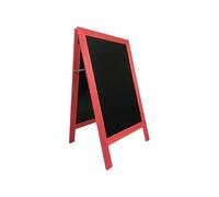Chevalet stop trottoir avec cadre bois couleur rouge vin dimensions 127 x 75 cm