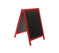 Chevalet stop trottoir avec cadre bois couleur rouge vin dimensions 85 x 55 cm