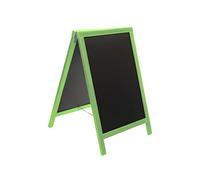 Chevalet stop trottoir avec cadre bois couleur vert dimensions 85 x 55 cm