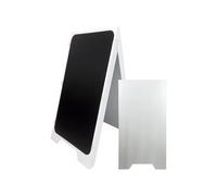 Chevalet stop trottoir plastique faces blanche et ardoise dimensions 100 x 55 cm - Fabrication Française