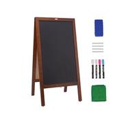 Chevalet Stop Trottoir Tableau Magnétique Publicitaire avec Support 102x51cm Noir