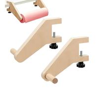 Chevalet support de papier d'art - Distributeur de papier cadeau de table en bois, support de rangement créatif, présentoir multi-rouleaux | Organiseur de dessin, coloriage, peinture pour et