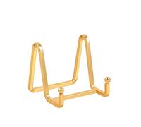 Chevalet Support Presentoir Porte Assiette - 3 Pouces Metal Support Assiette Decorative - Support Cadre Photo de Table - Présentoir de Fer pour Plaque | Livre Cuisine | Carte Postale | Art - Or