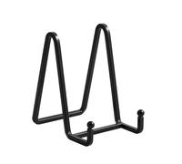 Chevalet Support Presentoir Porte Assiette - 4.5 Pouces Metal Support Assiette Decorative - Support Cadre Photo de Table - Présentoir de Fer pour Plaque | Livre Cuisine | Carte Postale | Art - Noir