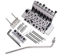 Chevalet trémolo à 7 cordes pour guitare électrique avec système de verrouillage double, chevalet vibrato et chevalet à cordes de selle, taille 105 x 63 5 mm, construction en métal (argenté)