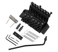 Chevalet trémolo en métal à 7 cordes pour guitare électrique avec système de verrouillage double, avec plaque de traction vibrato et selle pour un réglage fiable de la hauteur (noir)