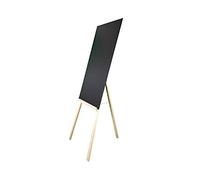 Chevalet trépied en bois brut avec ardoise double face de dimensions 97 x 52 cm