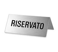 Chevalets de Table en Acier inox | 85x40 mm | Riservato | Lot de 5 | No.2696