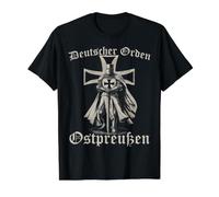 Chevalier Allemand Drapeau Hema Drapeau Buhurt Croix T-Shirt Graphique avec Valeur, Homme, Noir, S