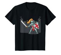 Chevalier avec château de chevalier pour les fans du Moyen-Âge et de l'ordre. T-Shirt