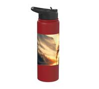 Chevalier avec une lance dans la réflexion de l'eau Stainless Steel Insulated Water Bottle