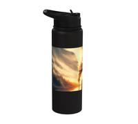 Chevalier avec une lance dans la réflexion de l'eau Stainless Steel Insulated Water Bottle