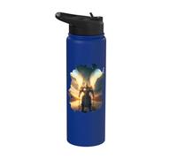 Chevalier avec une lance dans la réflexion de l'eau Stainless Steel Insulated Water Bottle