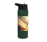 Chevalier avec une lance dans la réflexion de l'eau Stainless Steel Insulated Water Bottle