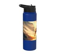 Chevalier avec une lance dans la réflexion de l'eau Stainless Steel Insulated Water Bottle