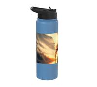 Chevalier avec une lance dans la réflexion de l'eau Stainless Steel Insulated Water Bottle