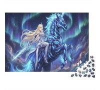 Chevalier Bleu Fantôme Puzzle 1000 Pièces Adultes Et Enfants,Jeu Éducatif,Dès 14 Ans, Aurore Boréale,Casse-tête,Déco Murale,Premium,Carton,Anti-Stress,Détente,Défi 52x38cm