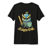 Chevalier Chouette drôle médiéval Ren Faire Jousting Renaissance T-Shirt Haut de Gamme