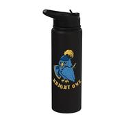 Chevalier Chouette drôle médiévale Jousting Ren Faire Stainless Steel Insulated Water Bottle