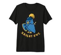 Chevalier Chouette drôle médiévale Jousting Ren Faire T-Shirt Haut de Gamme