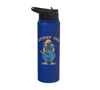 Chevalier Chouette drôle médiévale Ren Faire Jousting Stainless Steel Insulated Water Bottle