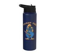 Chevalier Chouette drôle médiévale Ren Faire Jousting Stainless Steel Insulated Water Bottle