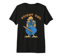 Chevalier Chouette drôle médiévale Ren Faire Jousting T-Shirt Haut de Gamme