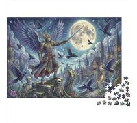 Chevalier Corbeau Puzzle 1000 Pièces Adultes Et Enfants, Anti-Stress,Détente,Premium,Casse-tête,Carton,Dès 14 Ans,Déco Murale,Jeu Éducatif,Défi 38x26cm