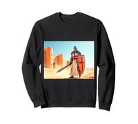 Chevalier croisé guerrier médiéval murs blindés de forteresse Sweatshirt