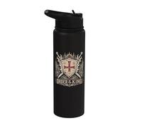 Chevalier croisé médiéval de l'ordre du roi Stainless Steel Insulated Water Bottle
