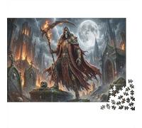 Chevalier de l'enfer Puzzle en Bois 500 Pièces Adultes Et Enfants,Premium,Bois,Casse-tête Faucheur,Déco Murale,Jeu Éducatif,Dès 14 Ans,Anti-Stress,Détente,Défi,Cadeau (52x38cm)