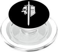 Chevalier du Royaume/Casque carré et épée médiévale PopSockets PopGrip pour MagSafe