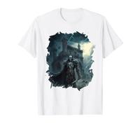 Chevalier en Orage avec Pluie T-Shirt Graphique avec Valeur, Homme, Blanc, L