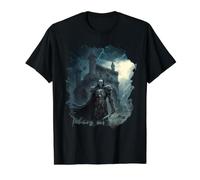 Chevalier en Orage avec Pluie T-Shirt Graphique avec Valeur, Homme, Noir, L