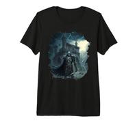 Chevalier en Orage avec Pluie T-Shirt Haut de Gamme