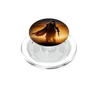 Chevalier épique au Coucher du Soleil sur la Colline PopSockets PopGrip pour MagSafe