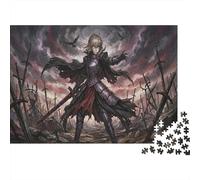 Chevalier Fille Sombre Puzzle 1000 Pièces Adultes Et Enfants,Défi, Jeu Éducatif,Premium,Carton,Déco Murale,Dès 14 Ans,Anti-Stress,Détente,Casse-tête 70x50cm