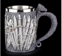 Chevalier Krug 600ml - Epées Et Poignée - Moyen Âge Calice Drache
