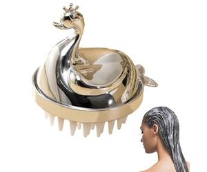 Chevalier Massager pour cheveux | Brosse de shampooing pour cheveux cygne avec poils doux en silicone, masseur de cheveux exfoliant détachable, peigne de douche pour hommes femmes