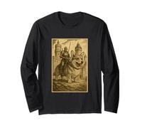 Chevalier médiéval cheval cheval corgi chien fantaisie art surréaliste cavalier Manche Longue