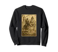 Chevalier médiéval cheval cheval corgi chien fantaisie art surréaliste cavalier Sweatshirt