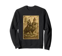 Chevalier médiéval chevalier chevalier aigle surréaliste cavalier fantaisie Sweatshirt