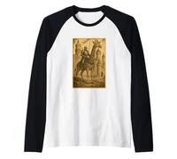 Chevalier médiéval chevalier girafe fantaisie art surréaliste cavalier Manche Raglan
