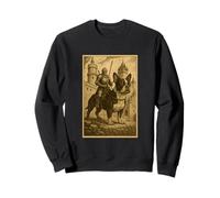 Chevalier médiéval chevalier terrier de Boston terrier surréaliste Sweatshirt