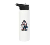 Chevalier médiéval croisade Angleterre anglais St George Historique Stainless Steel Insulated Water Bottle