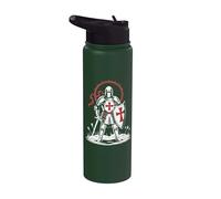 Chevalier médiéval croisade Angleterre anglais St George Historique Stainless Steel Insulated Water Bottle