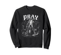 Chevalier médiéval de Style Gothique foncé Priez en Silence Sweatshirt